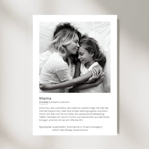 Definition Mama Poster I Geschenkideen Geburtstag I Download I Poster personalisiert I Geschenk Mama