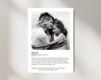 Definition Mama Poster I Geschenkideen Geburtstag I Download I Poster personalisiert I Geschenk Mama