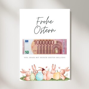 Geldgeschenk voor Pasen I Prettig Pasen I Paasgeschenk I Last-minute geschenk I Eerste miljoen I Gepersonaliseerd geldgeschenk I Download kinderen