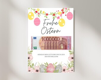 Cash gift for Easter I Happy Easter I Easter gift I Last-minute gift I First million I Personalized cash gift I Download children