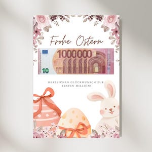 Geldgeschenk voor Pasen I Prettig Pasen I Paasgeschenk I Last-minute geschenk I Eerste miljoen I Gepersonaliseerd geldgeschenk I Download kinderen