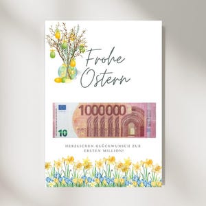 Geldgeschenk voor Pasen I Prettig Pasen I Paasgeschenk I Last-minute geschenk I Eerste miljoen I Gepersonaliseerd geldgeschenk I Download kinderen