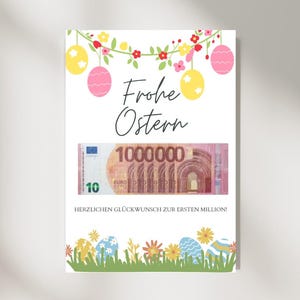 Geldgeschenk voor Pasen I Prettig Pasen I Paasgeschenk I Last-minute geschenk I Eerste miljoen I Gepersonaliseerd geldgeschenk I Download kinderen