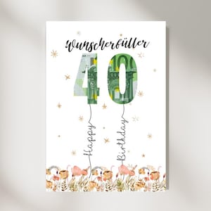 Treat your 40th birthday gift with care Give money creatively Wish-fulfilling last-minute birthday gift to print yourself