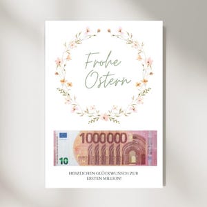 Geldgeschenk voor Pasen I Prettig Pasen I Paasgeschenk I Last-minute geschenk I Eerste miljoen I Gepersonaliseerd geldgeschenk I Download kinderen