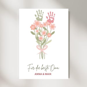 Gift Grandma and Grandpa Handprint Children Baby I Handprint Grandparents Grandchildren I Mother&#39;s Day Father&#39;s Day l Handprint Baby l DIY Gift