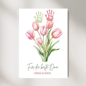 Gift Grandma and Grandpa Handprint Children Baby I Handprint Grandparents Grandchildren I Mother&#39;s Day Father&#39;s Day l Handprint Baby l DIY Gift