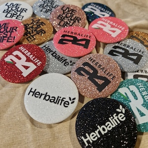 Textured Glitter Badge