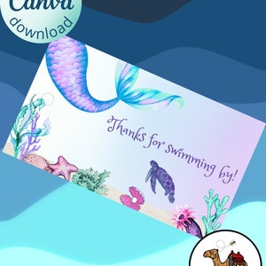 Our Little Mermaid Birthday Favor Tags