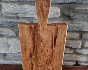 Handmade Cherry Wood Butcher Block with Handle | Rustic Charcuterie Board (8 x 12)