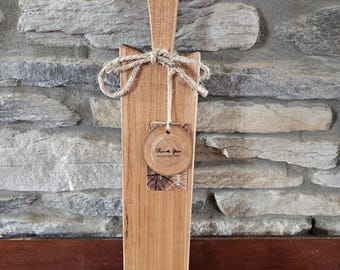 Handmade Cherry Wood Cheese Board with Handle | Rustic Farmhouse Decor kitchen supplies