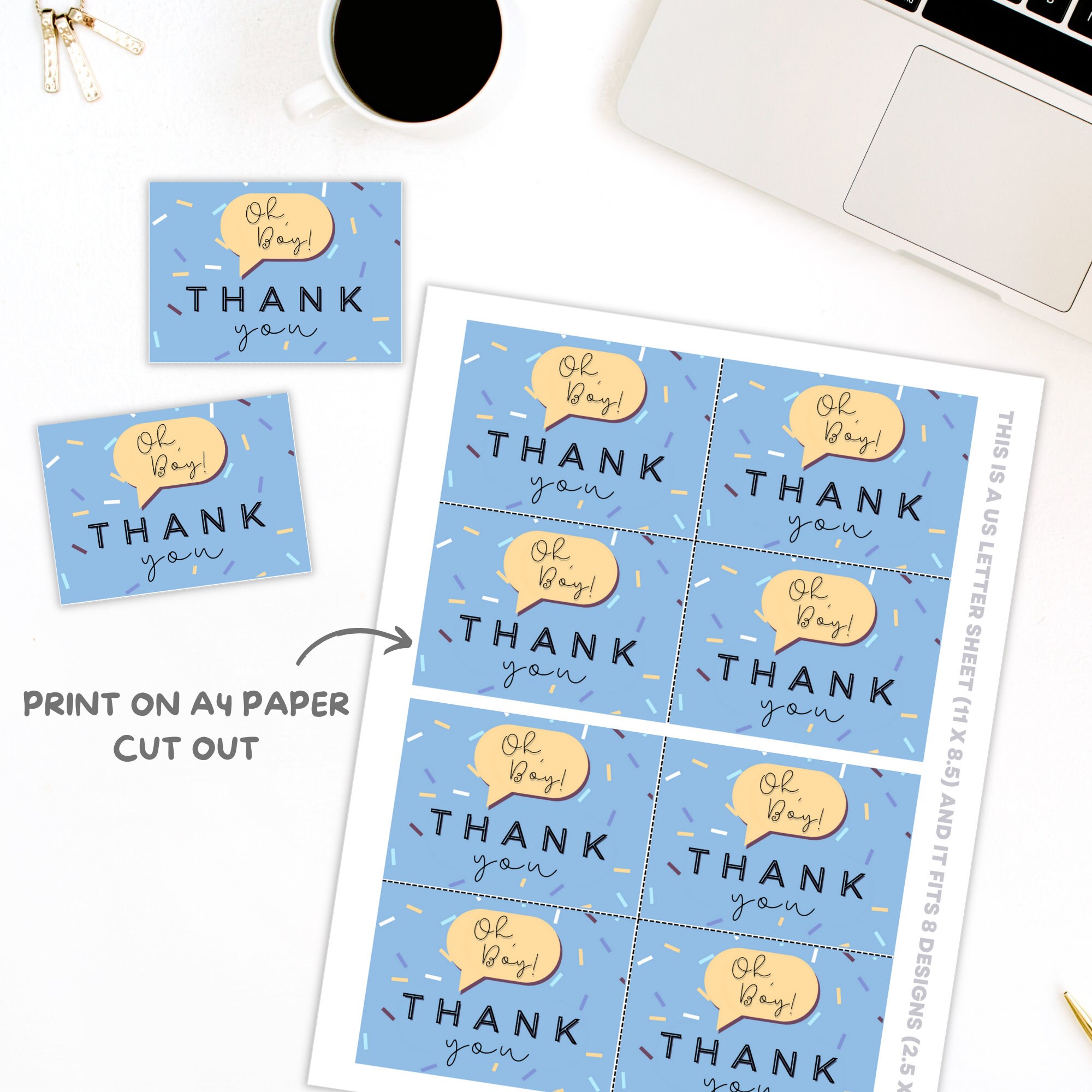 Sprinkle Baby Shower Bundle Sprinkles Invitation Oh Boy Thank You Card ...