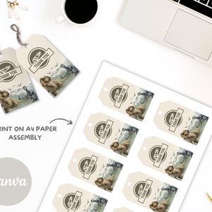 Jurassic World Thank You Tag | Dinosaur Party Jurassic Park | Editable Printable Canva - Etsy