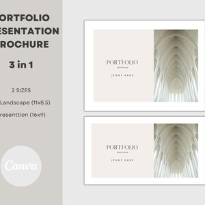 Portfolio Template | Presentation | Brochure | Modern Photo book | Editable and Printable - Two Sizes image 3