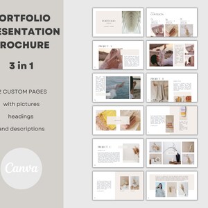 Portfolio Template | Presentation | Brochure | Modern Photo book | Editable and Printable - Two Sizes image 2