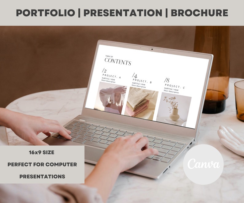 Portfolio Template | Presentation | Brochure | Modern Photo book | Editable and Printable - Two Sizes image 5