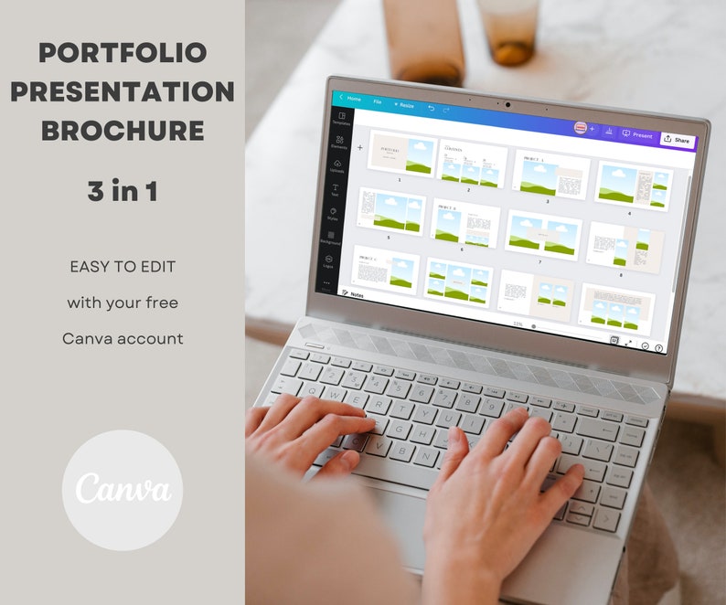 Portfolio Template | Presentation | Brochure | Modern Photo book | Editable and Printable - Two Sizes image 7