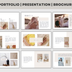 Portfolio Template | Presentation | Brochure | Modern Photo book | Editable and Printable - Two Sizes image 8