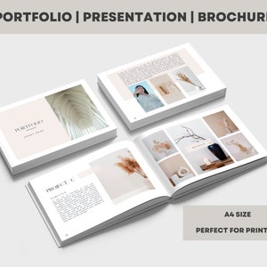Portfolio Template | Presentation | Brochure | Modern Photo book | Editable and Printable - Two Sizes image 4