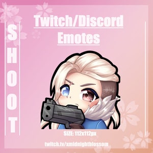 Cute Chibi Valorant Sova shoot  Twitch / Discord Streamer Emote