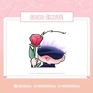 Cute Flower Go jo Emotes &quot;JJK&quot; | Twitch Discord Emotes | Twitch graphic