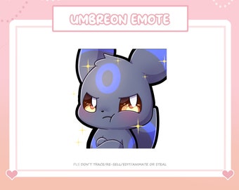 Shiny Umbreon Nachtara &quot;pout&quot; Emote|Twitch Discord Emotes | Twitch graphic