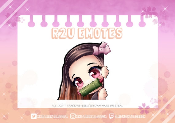 Lurk Bamboo Demon Girl Twitch Discord Emotes Twitch 