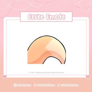 Cute animated wiggle Eevee Eevee Tail Emote for Twitch/Discord/youtube, Alert for Streamer Graphic for Streamer