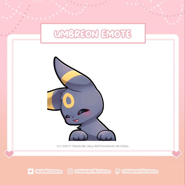 Cute animated happy dance Jam Umbreon Nachtara Emote for Twitch/Discord, Alert for Streamer | Graphic for Streamer