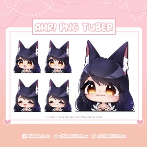 Cute League of Legends Ahri | PNG Tuber | Stream asset | cam | Twitch | Youtube