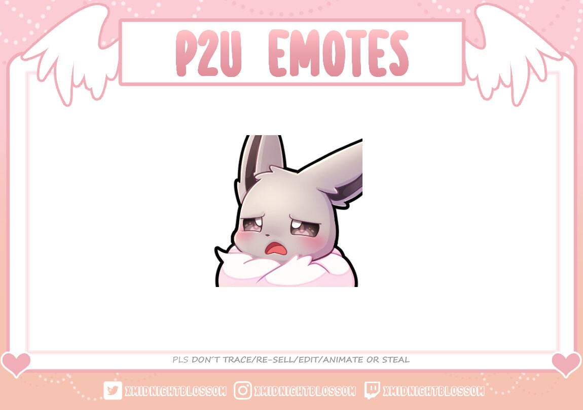 Cute Disgusting Shiny Eevee Eevee Emotes for Twitch/Discord, Sticker Emote for Streamer Graphic for Streamer