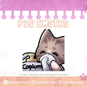 Copium Bengal tiger cat neko | Twitch Discord Emotes | Twitch graphic