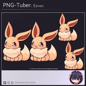 Cute Eevee Evoli | PNG Tuber | Stream asset | cam |Reactive PNG | Twitch | Youtube