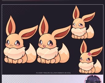 Eevee lindo | PNG Tuber | Recurso de streaming | cámara | PNG reactivo | Twitch | YouTube