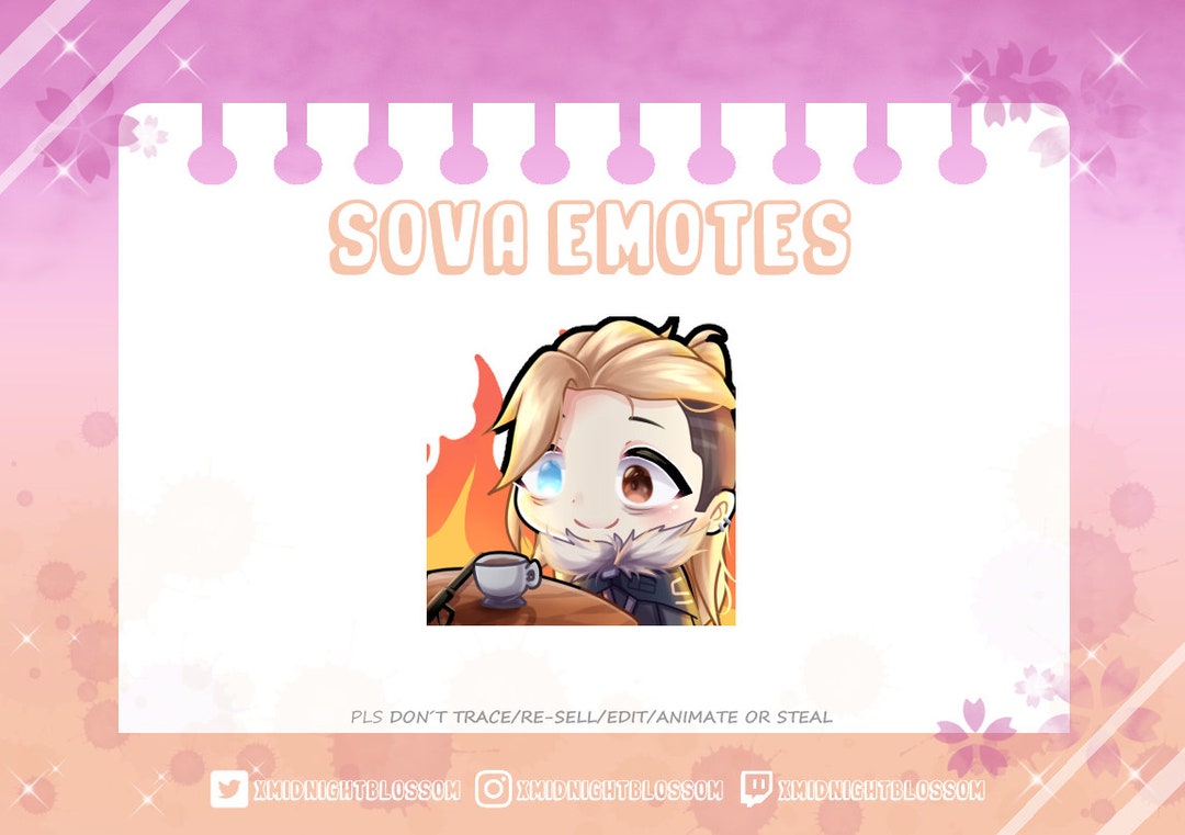 Sova this is fine meme emote for twitch discord sticker emote for