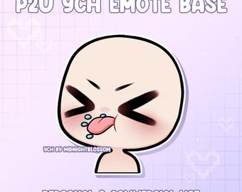 Base de gestos DIY YCH "Lengua afuera" | Gestos de discordia de Twitch | gráfico de contracción
