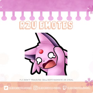 Espeon Psiana panic panic Emote for Twitch/Discord, Sticker Emote for Streamer Graphic for Streamer