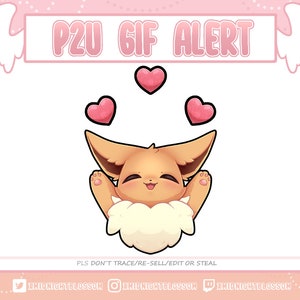 Cute Eevee Eevee Gif Alert for Twitch/Discord/youtube, Alert for Streamer Graphic for Streamer