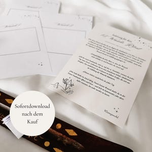 Digitaler Download: 13 Wünsche Ritual – Anleitung & 13 Zettel für deine persönlichen Wünsche / Rauhnächte / Ritual / Jahreswechsel 2024-2025