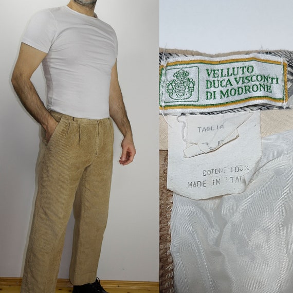 Italian Vintage Trousers 70s Velluto Duca Visconti Di Modrone