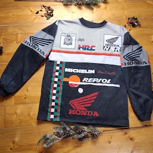T-shirt vintage en maillot de motocross Honda x Fox Sport