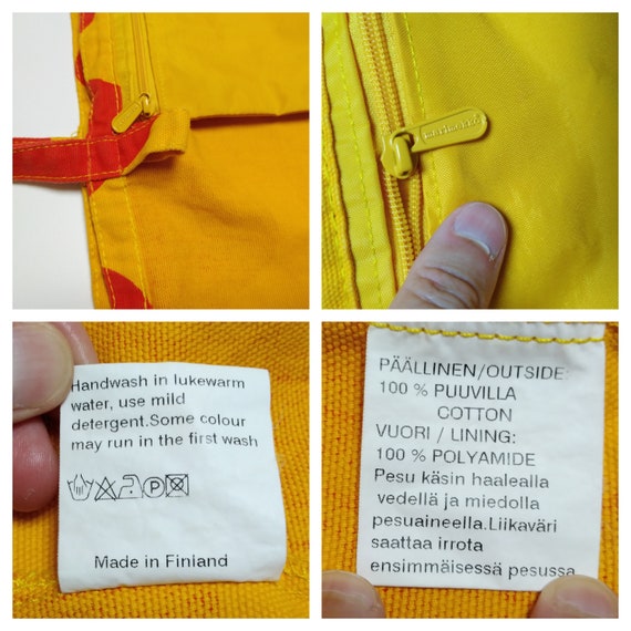 Vintage Marimekko LOKKI cotton bag / Made in Finl… - image 2