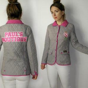 90s Y2K Paul's Boutique Size S jacket Vintage Varsity Quilted Barbour Funky blazer