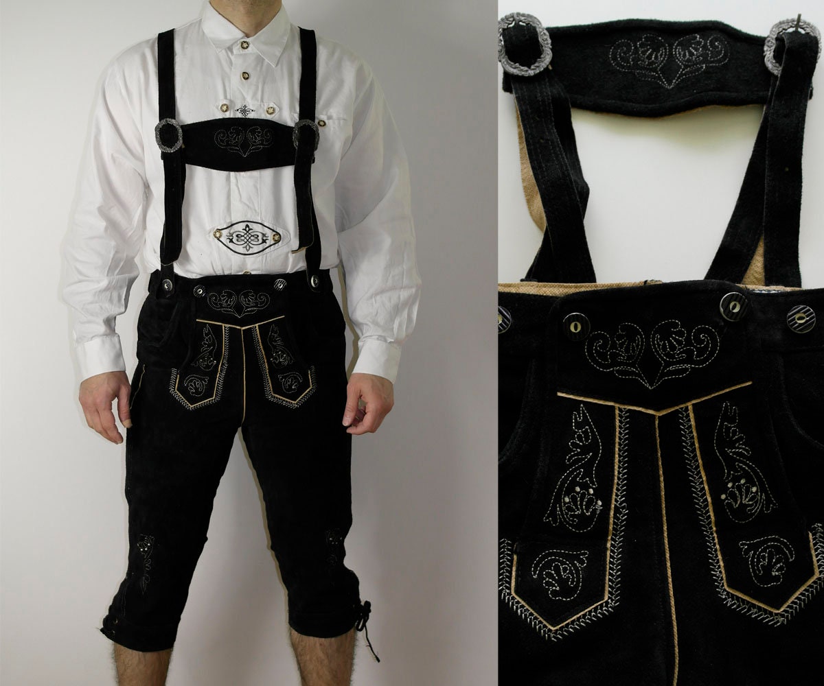 Leather Bavarian Traditional Mens Trousers