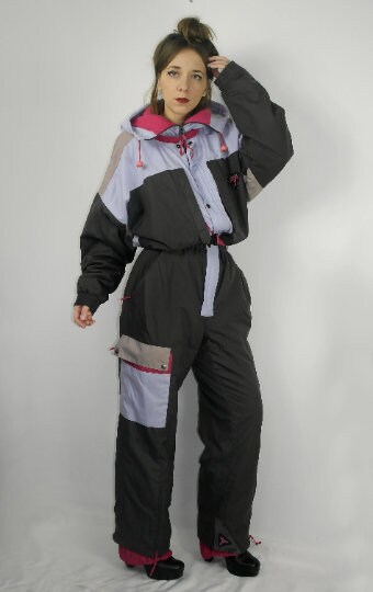 Salopette De Ski Vintage Femme Patrick Vallecant – Taille US 8 (S) – Nylon Jaune – Années 90