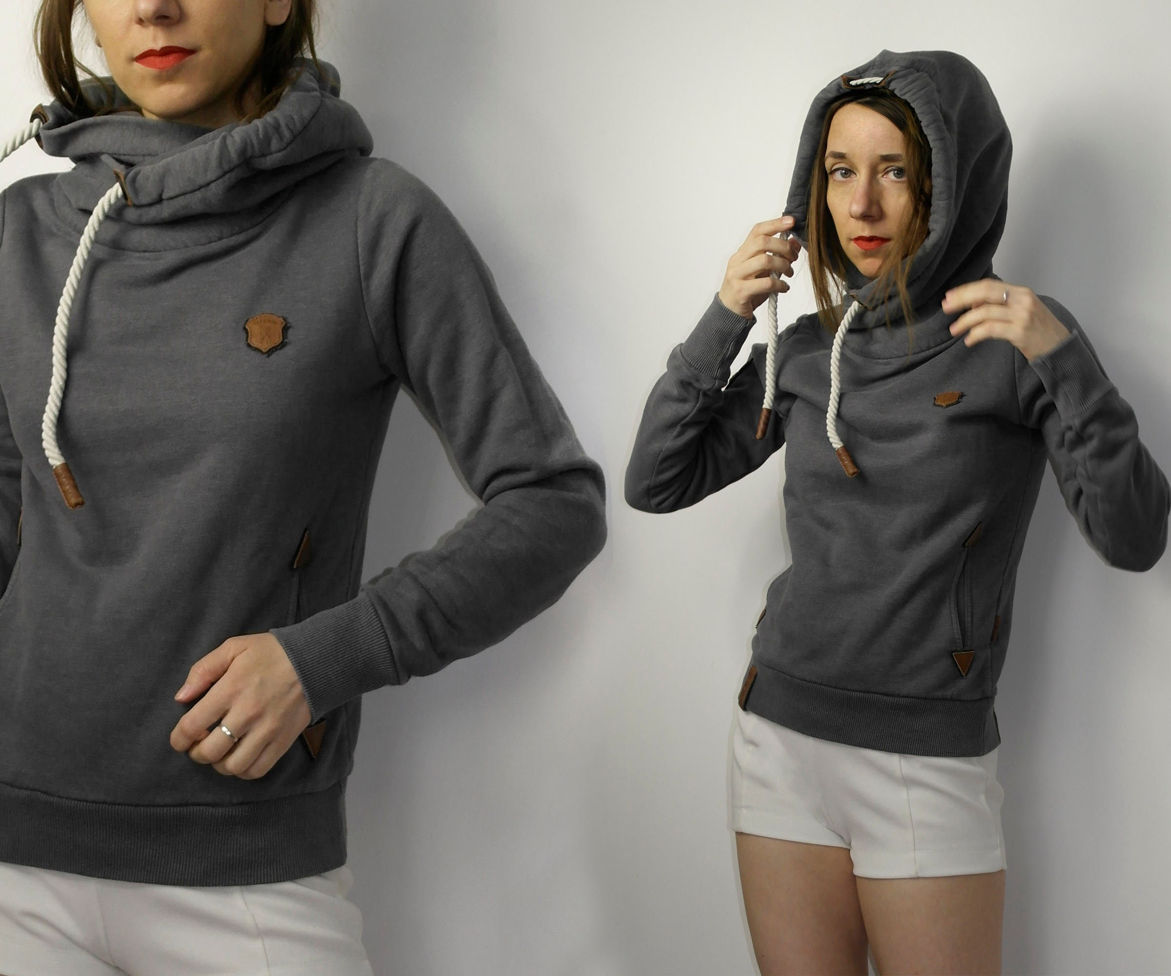 Enten merknaam Aantrekkelijk zijn aantrekkelijk Naketano grijs grijs hoodie sweatshirt maat S - Etsy Nederland