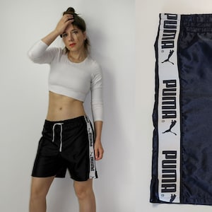 Puma satin shiny Retro Short Vintage 00s Boxing shorts Size D 164