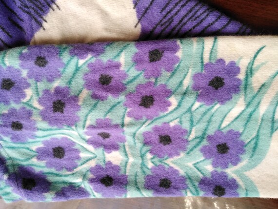 Vintage MALOUF Maglia sweater flowers purple - image 4