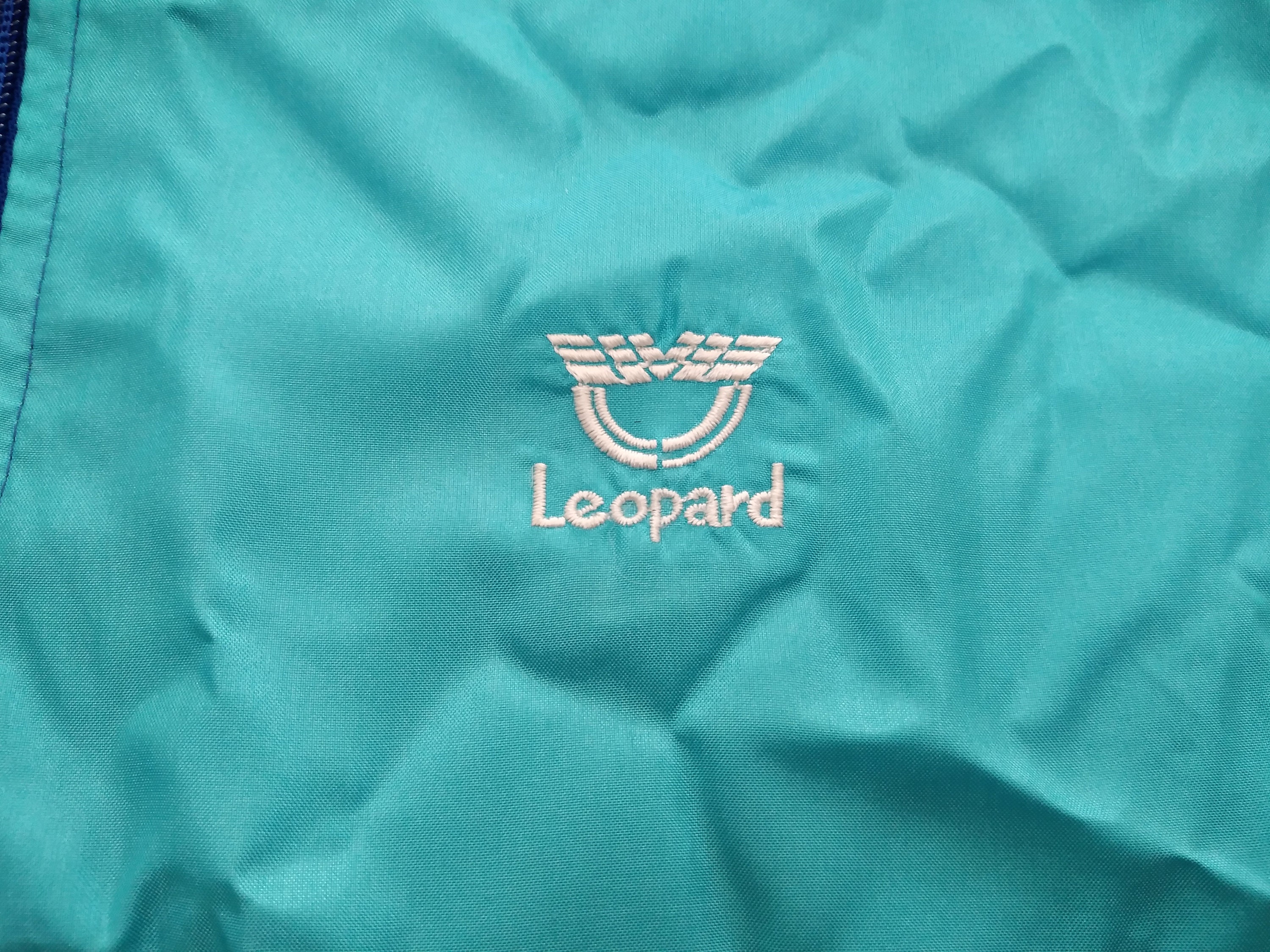 Leopard Vintage 90s Color Block Windbreaker Jacket / Size D