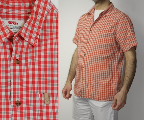 Fjallraven, Vintage FJALLRAVEN Plaid Shirt, Men's L, 00s Short Sleeve